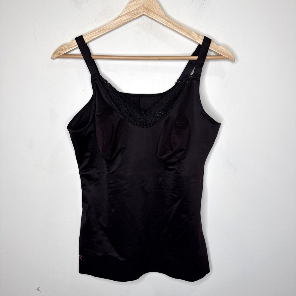 Ruby Ribbon Compression Shapewear Cami Lift Tummy Control 1810 38 Black Tank Top